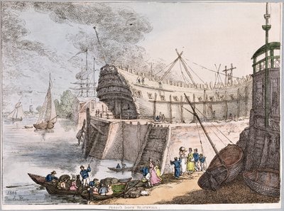 Il molo di Perry a Blackwall da Thomas Rowlandson